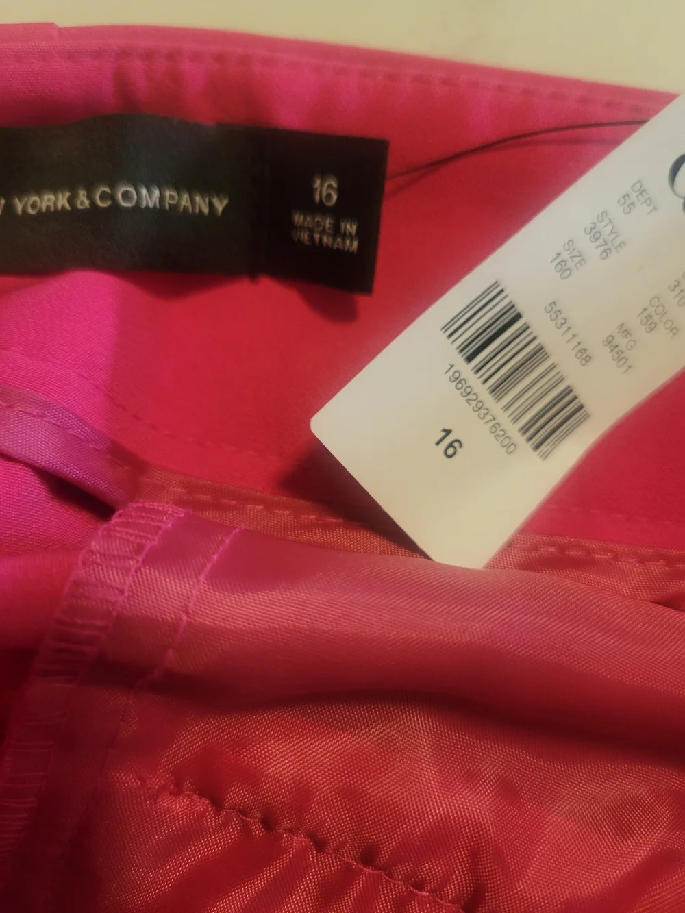 New York & Company Hot Pink Off-Shoulder Blazer & Tailored Pants Set